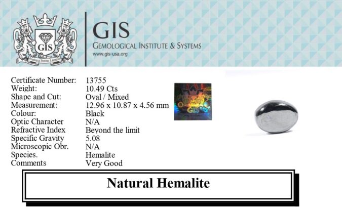 HEMALITE 10.49 Ct.