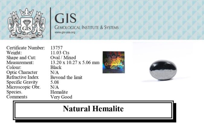 HEMALITE 11.03 Ct.