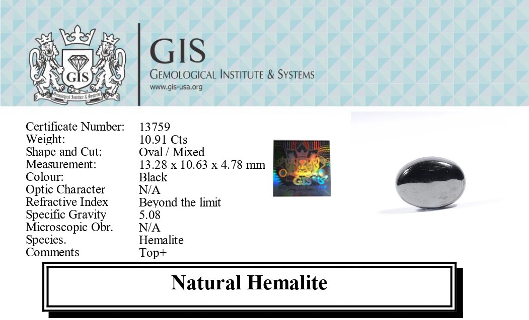 HEMALITE 10.91 Ct.
