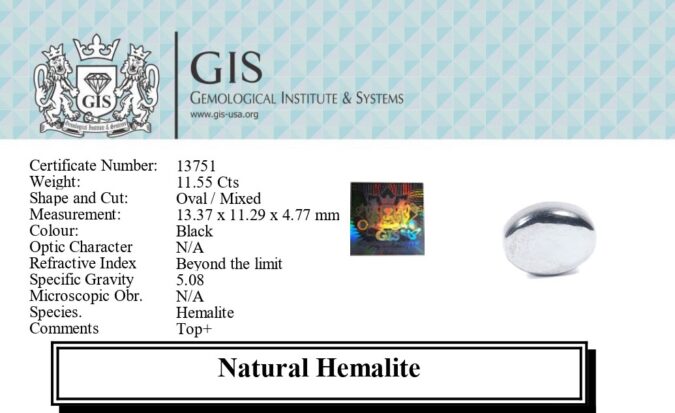 HEMALITE 11.55 Ct.