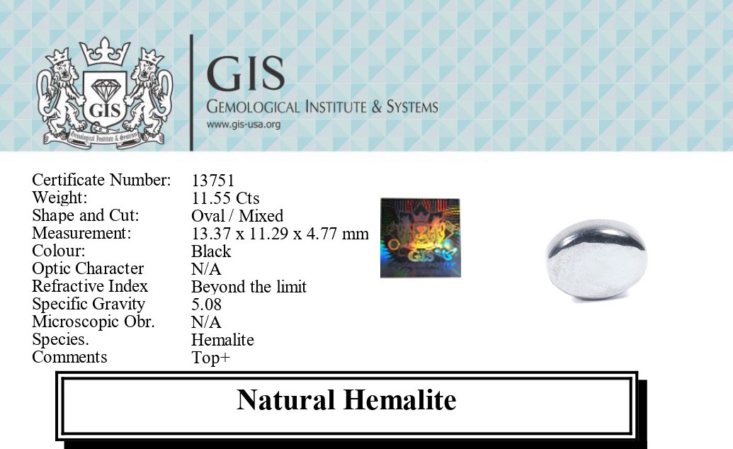 HEMALITE 11.55 Ct.