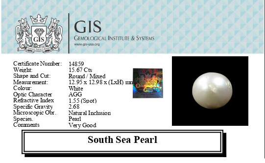 SOUTH SEA PEARL 15.67 Ct.