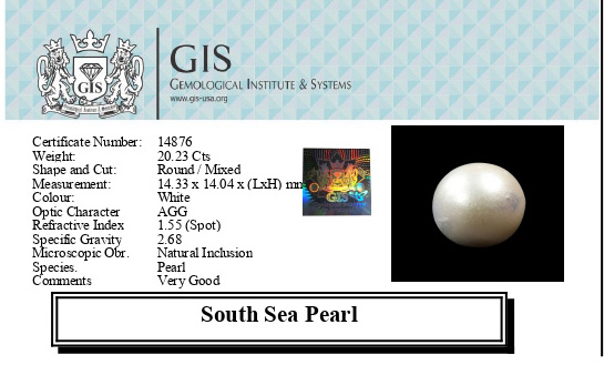 SOUTH SEA PEARL 20.23 Ct.