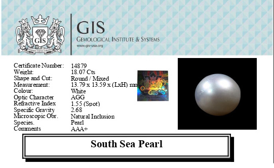 SOUTH SEA PEARL 18.07 Ct.
