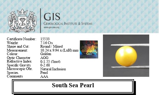 SOUTH SEA PEARL 7.16 Ct.