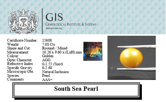 SOUTH SEA PEARL 7.08 Ct.