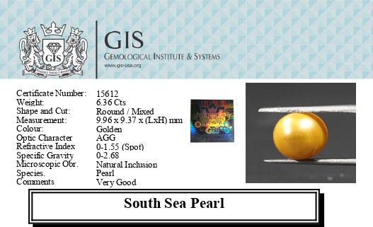 SOUTH SEA PEARL 6.36 Ct.