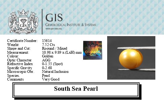 SOUTH SEA PEARL 7.52 Ct.