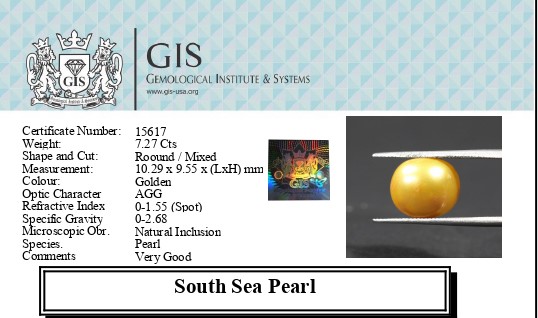 SOUTH SEA PEARL 7.27 Ct.