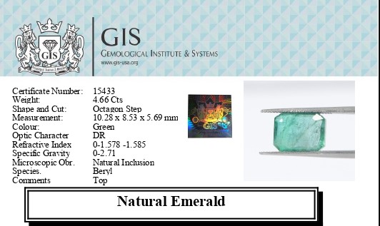 EMERALD 4.66 Ct.