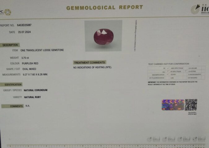 RUBY 3.7 Ct.