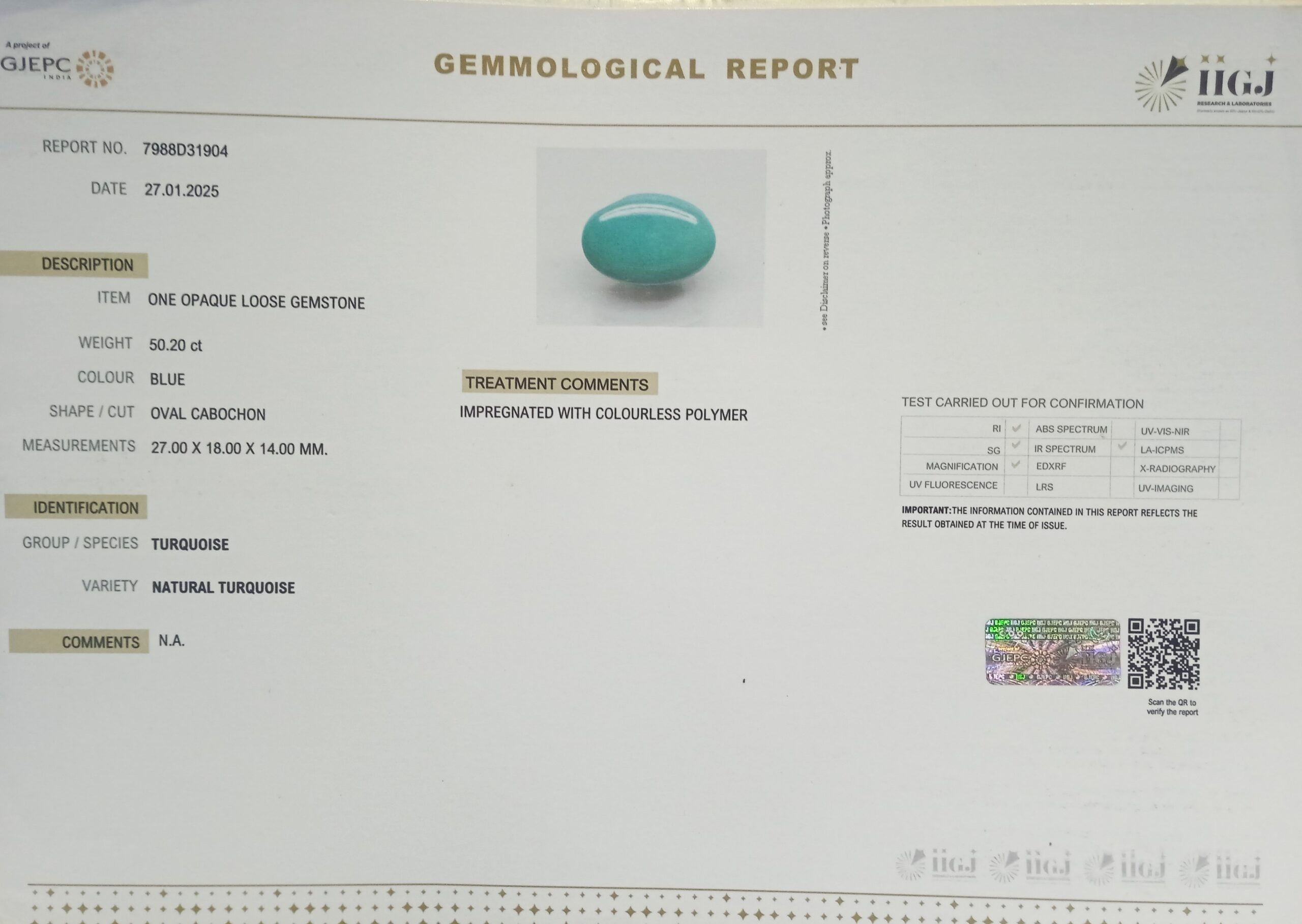 Turquoise 50.2 Ct. Turquoise 50.2 Ct.
