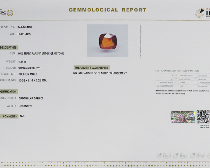 Hessonite 4.32 Ct.