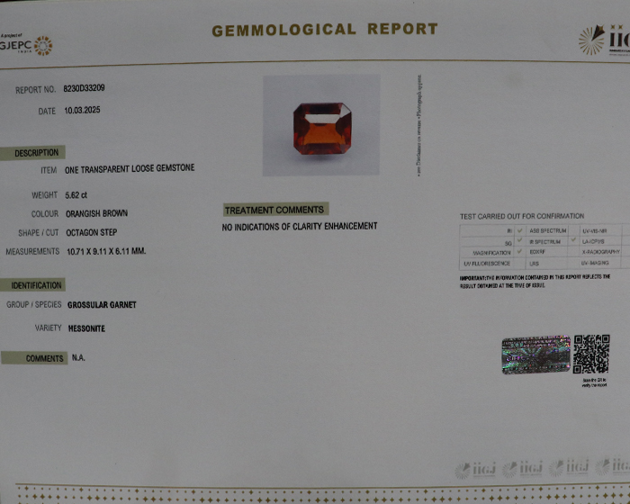 Hessonite 5.62 Ct.