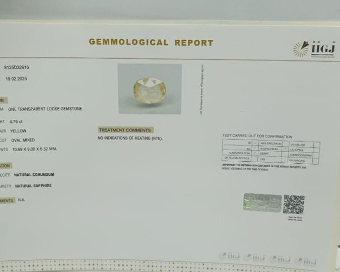 Yellow Sapphire 4.79 Ct. Yellow Sapphire 4.79 Ct.