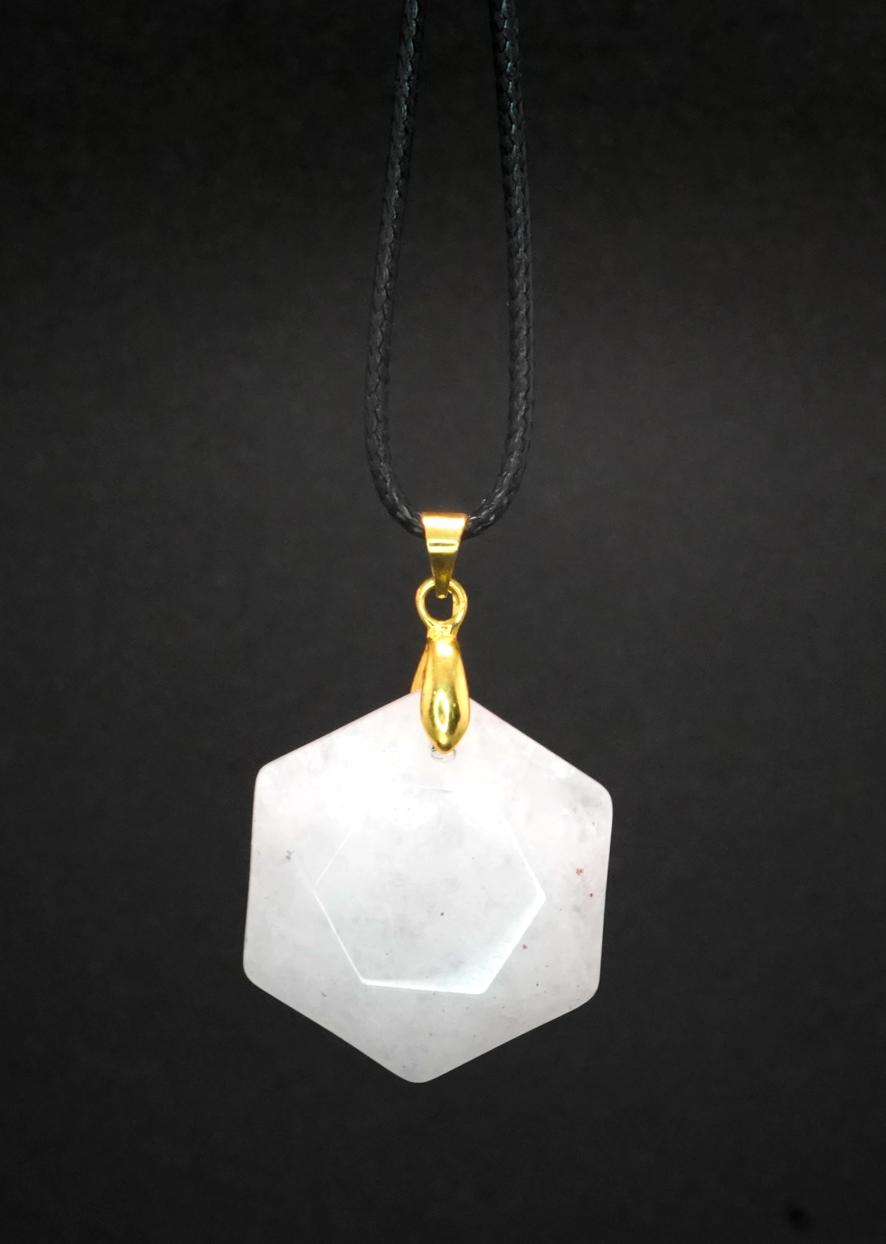 Rose Quartz Hexagon Pendant