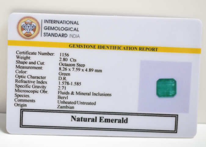 EMERALD 2.8 Ct.