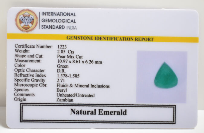 EMERALD 2.85 Ct.