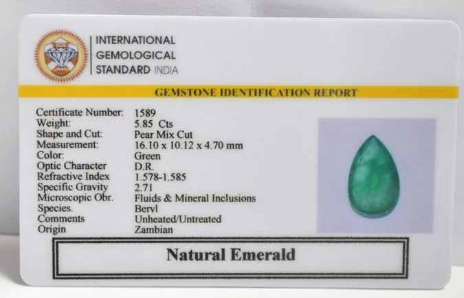 EMERALD 5.85 Ct.