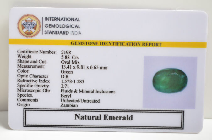EMERALD 5.88 Ct.