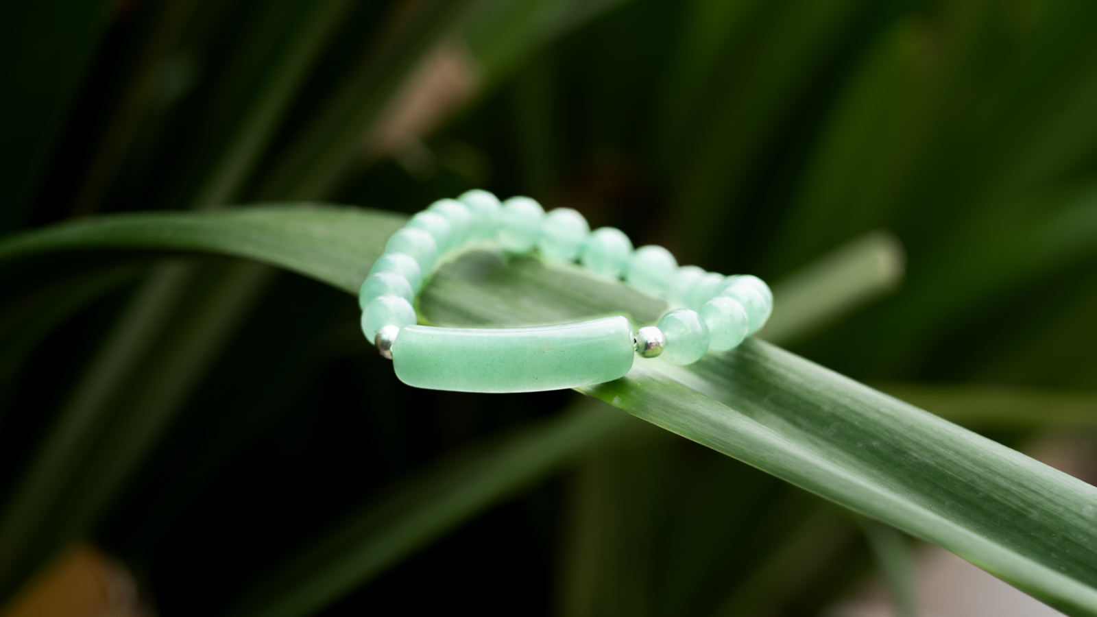 Green Aventurine Energy Curve Bracelet Green Aventurine Energy Curve Bracelet