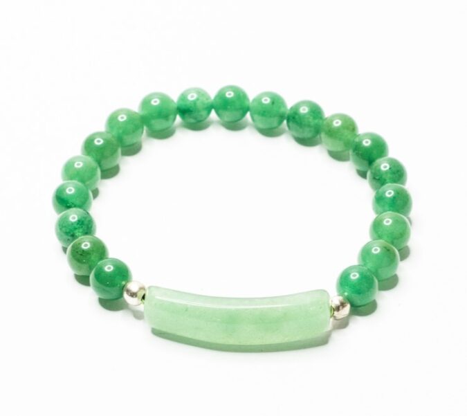 Green Aventurine Energy Curve Bracelet Green Aventurine Energy Curve Bracelet