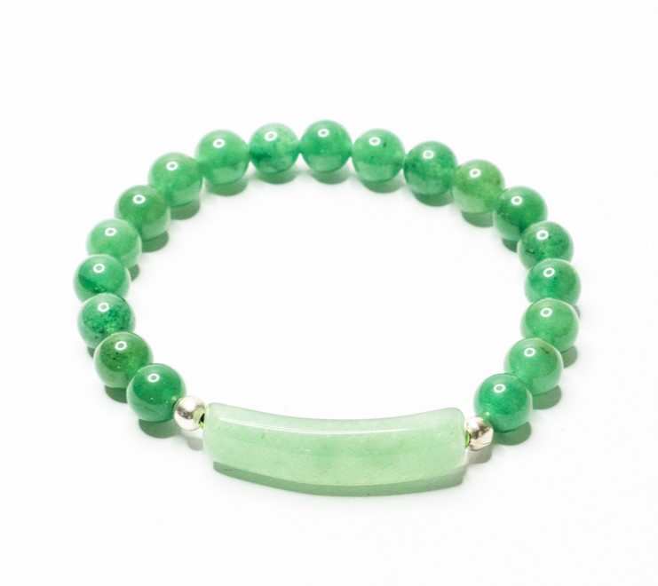 Green Aventurine Energy Curve Bracelet Green Aventurine Energy Curve Bracelet