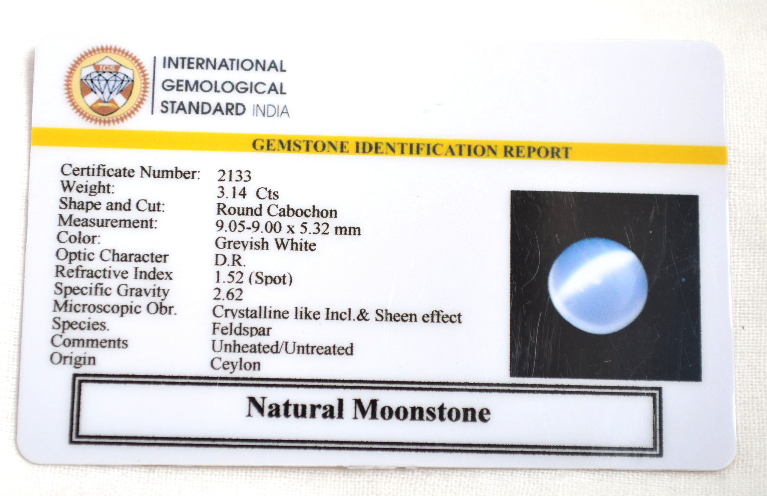 MOONSTONE 3.14 Ct.