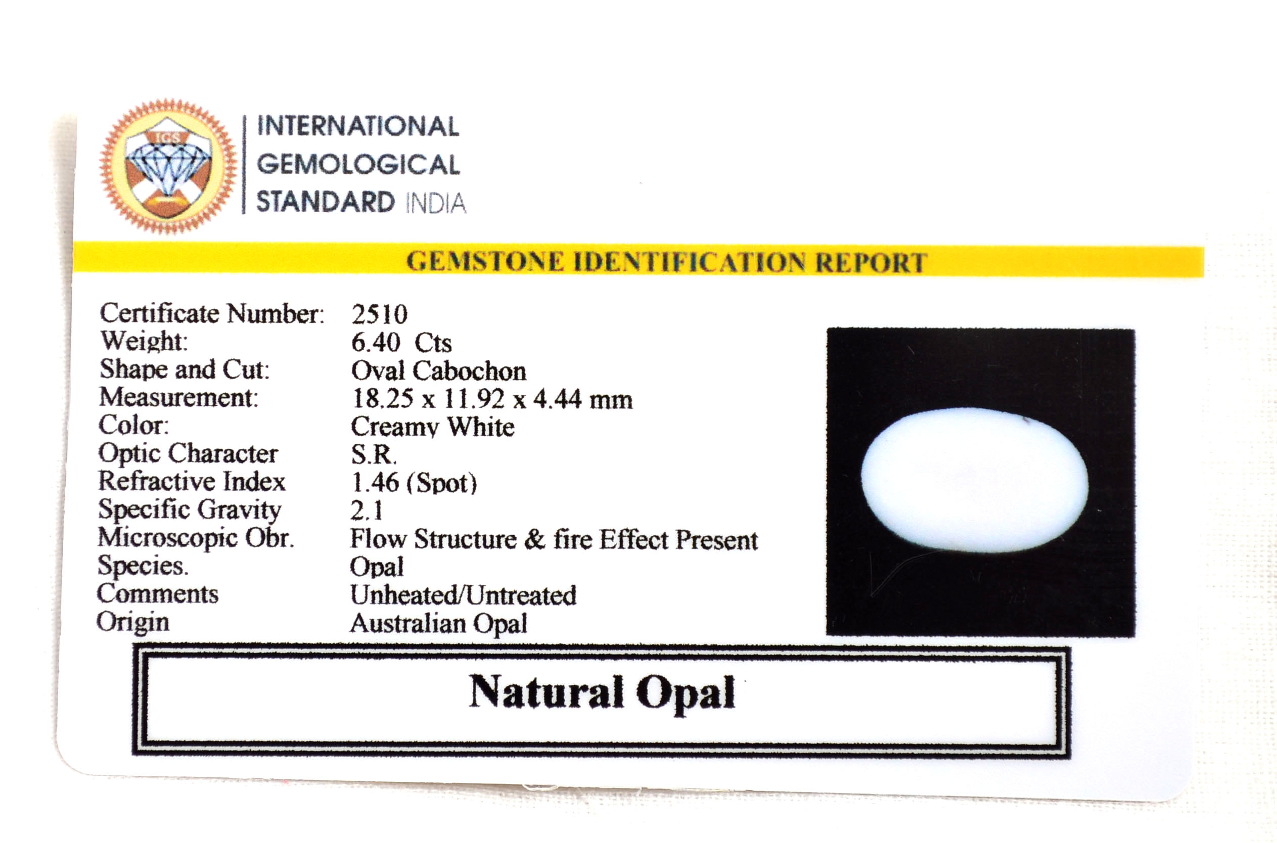 OPAL 6.4 Ct.
