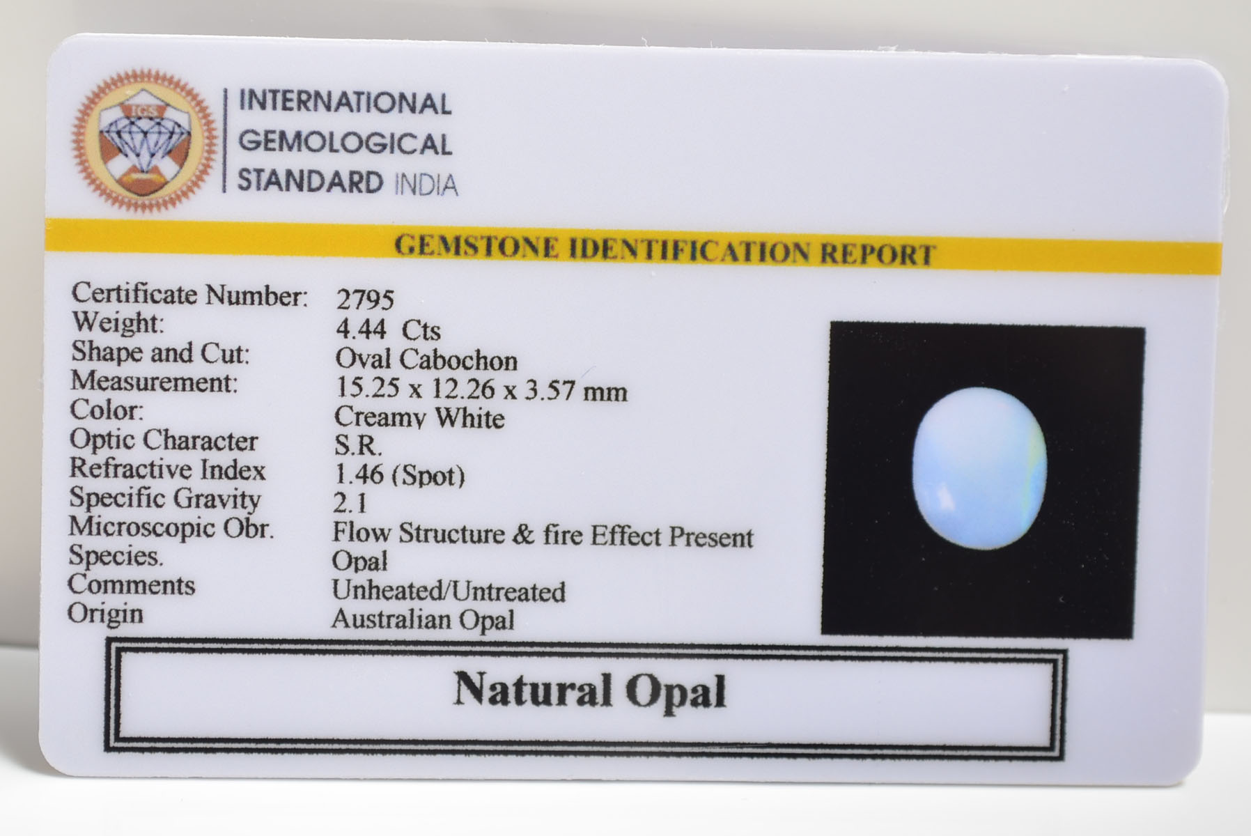 OPAL 4.44 Ct. OPAL 4.44 Ct.