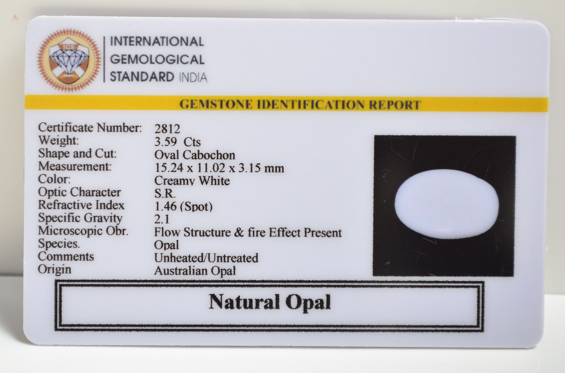 OPAL 3.59 Ct. OPAL 3.59 Ct.
