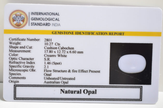 OPAL 10.27 Ct.