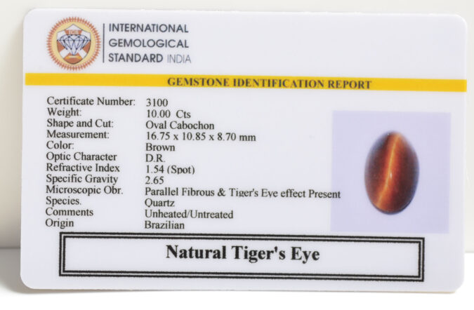 TIGER’S EYE 10 Ct.