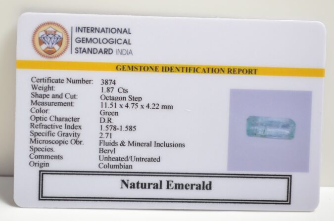 EMERALD 1.87 Ct.