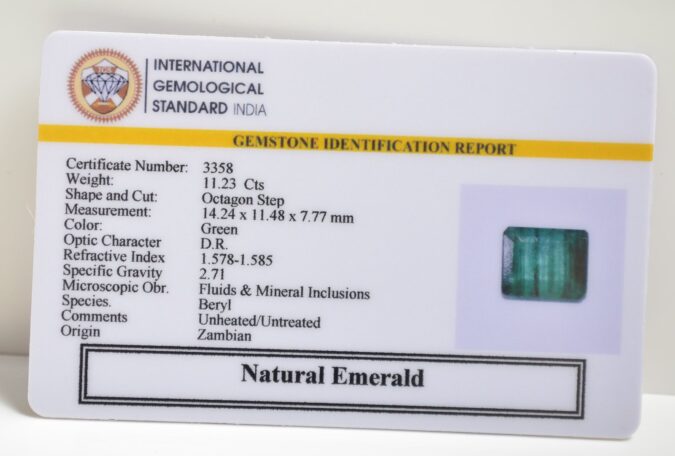 EMERALD 11.23 Ct.