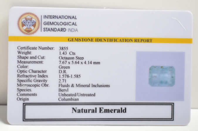 EMERALD 1.43 Ct.