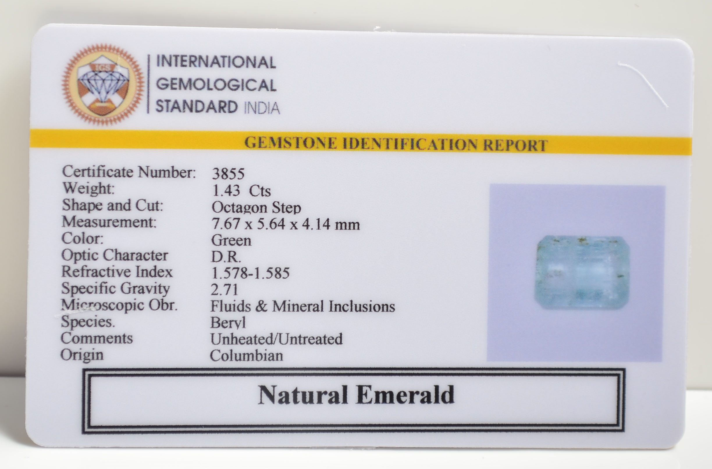 EMERALD 1.43 Ct.