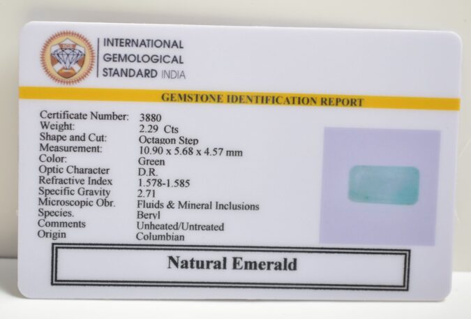 EMERALD 2.29 Ct.