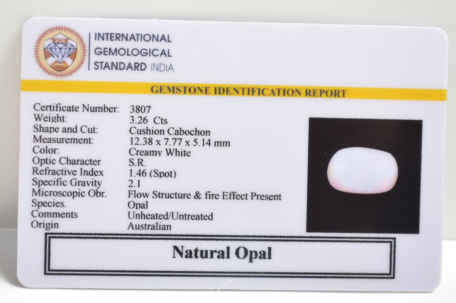 OPAL 3.26 Ct.