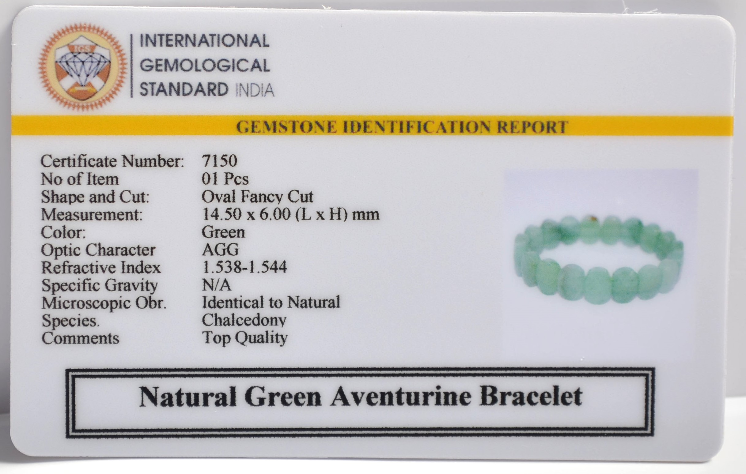 Green Aventurine Oval Bracelet