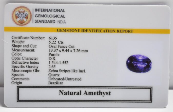 AMETHYST 5.22 Ct.
