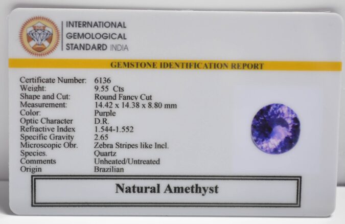 AMETHYST 9.55 Ct.