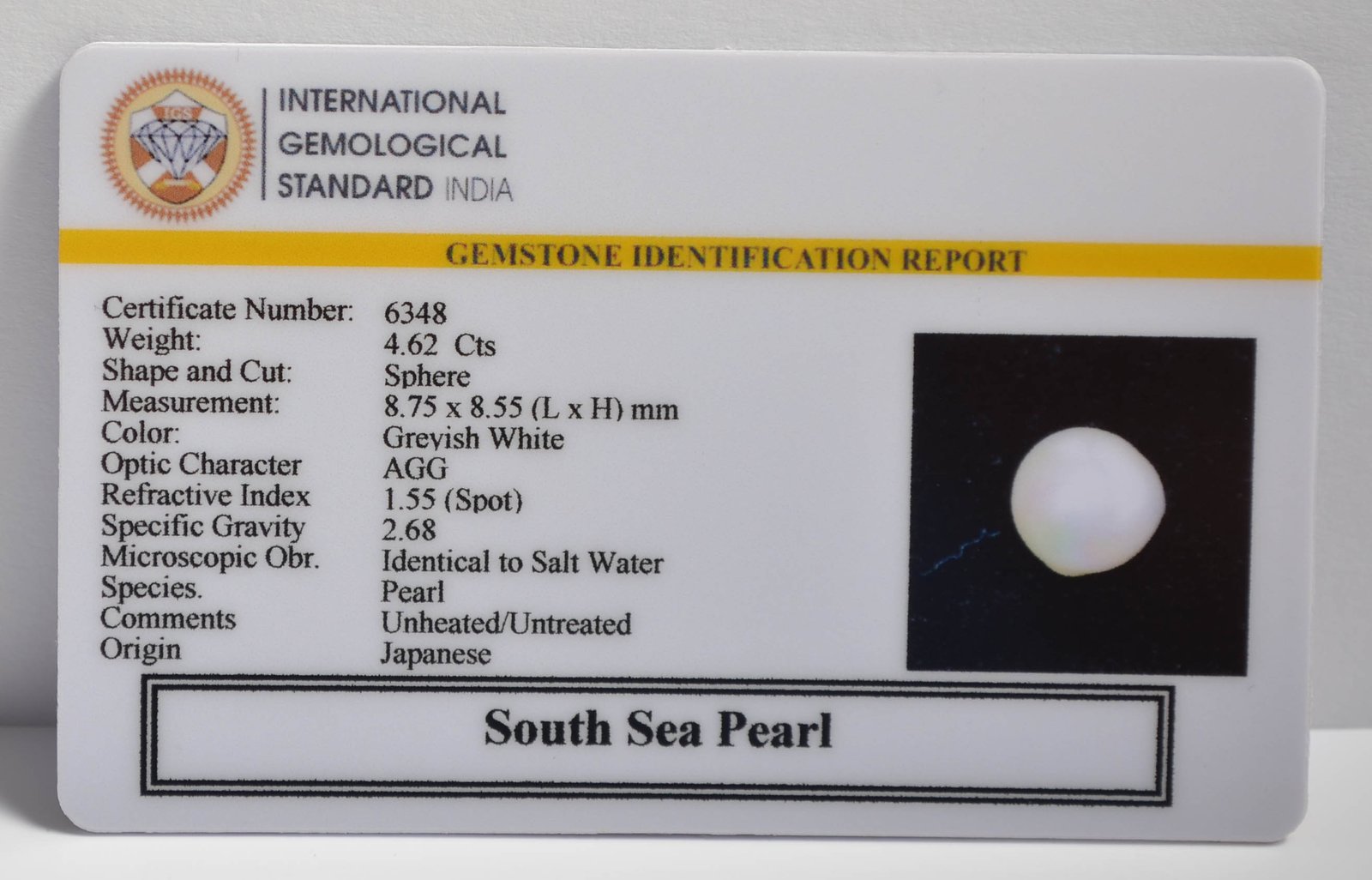 SOUTH SEA PEARL 4.62 Ct.