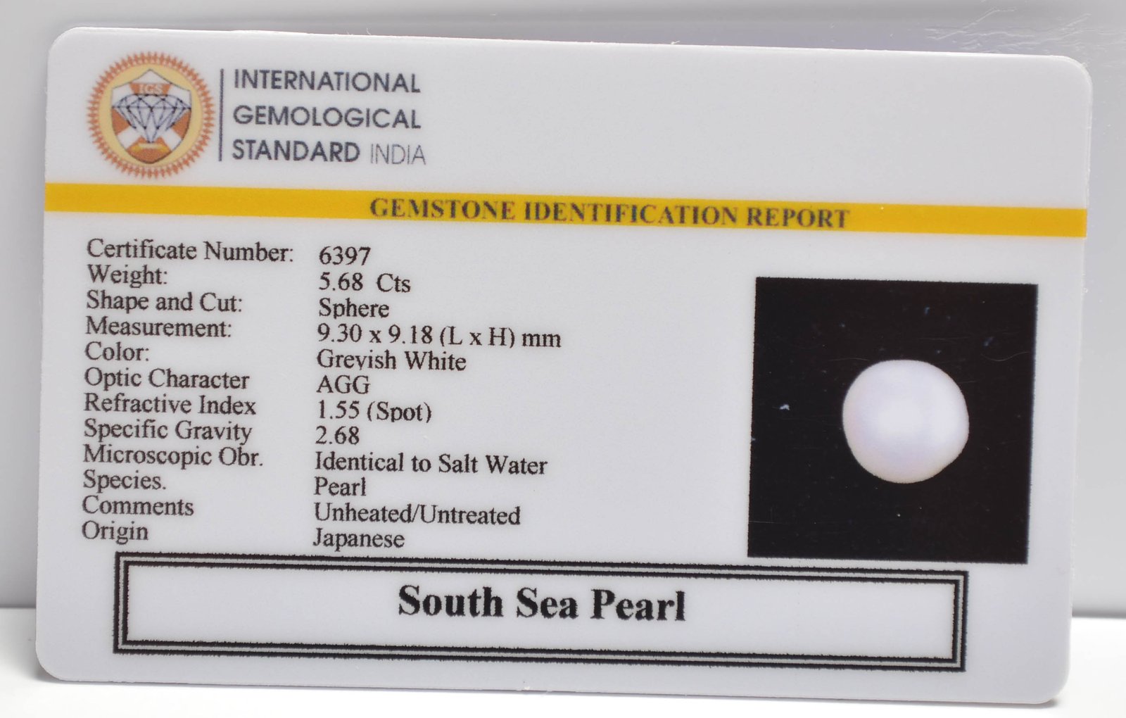 SOUTH SEA PEARL 5.68 Ct.