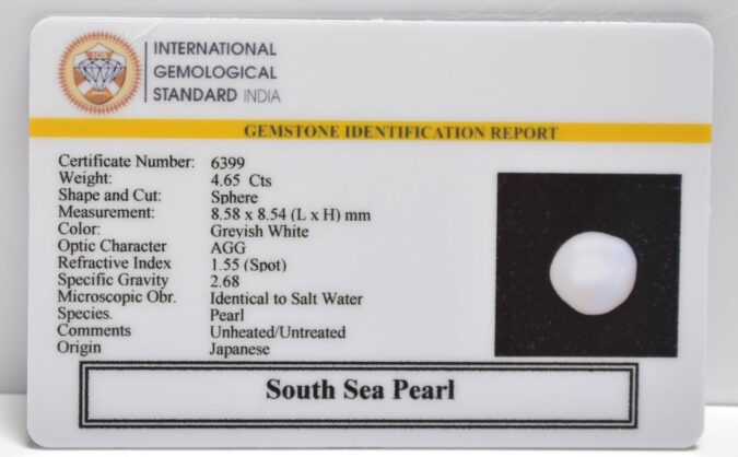SOUTH SEA PEARL 4.65 Ct.