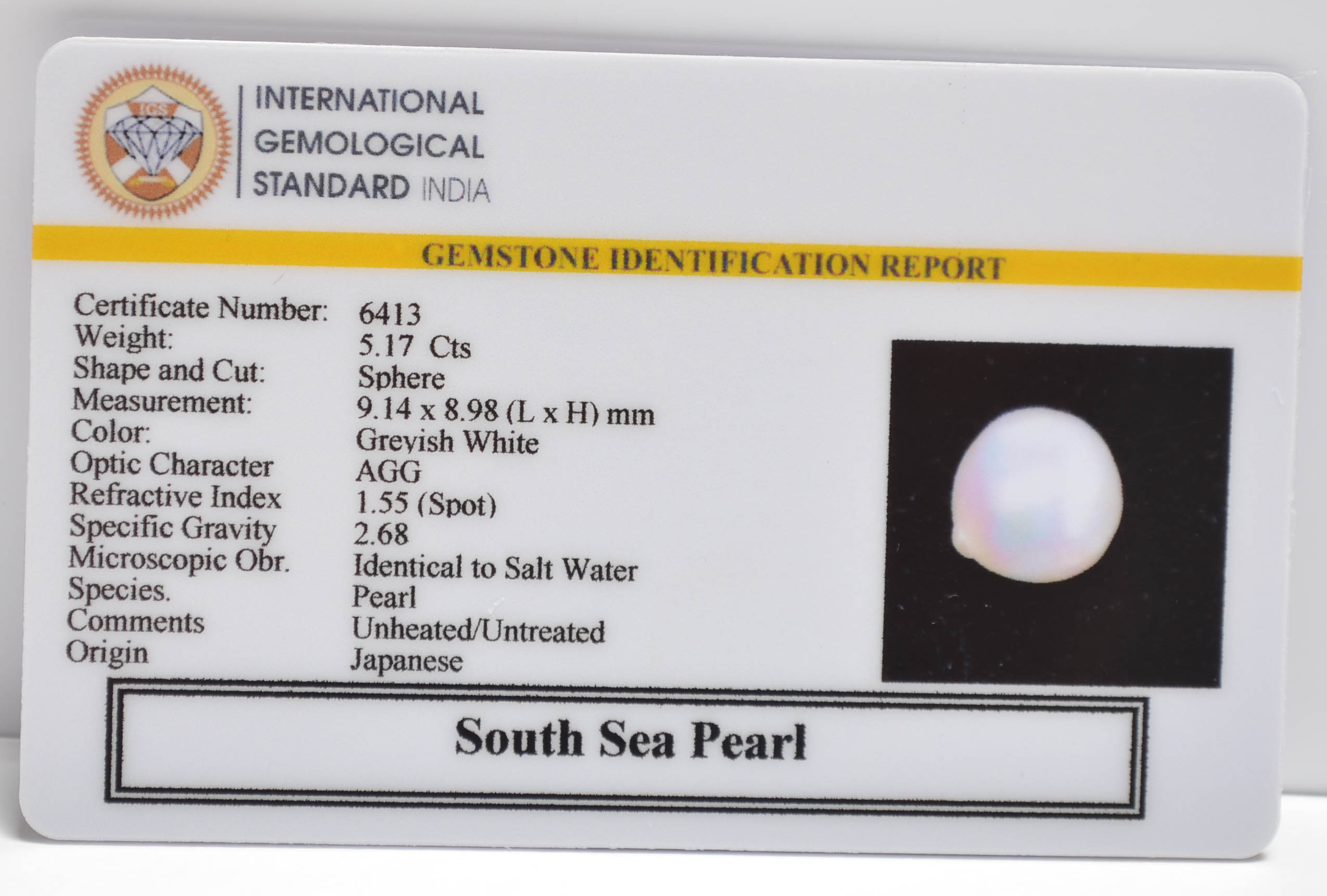 SOUTH SEA PEARL 5.17 Ct.