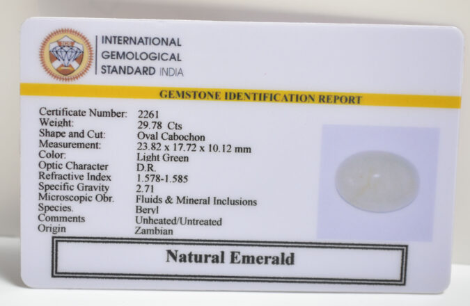 EMERALD 29.78 Ct.