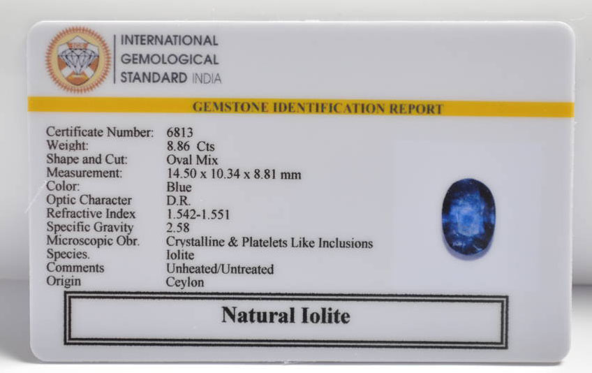 IOLITE NILLI 8.86 Ct.