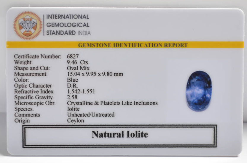 IOLITE NILLI 9.46 Ct.
