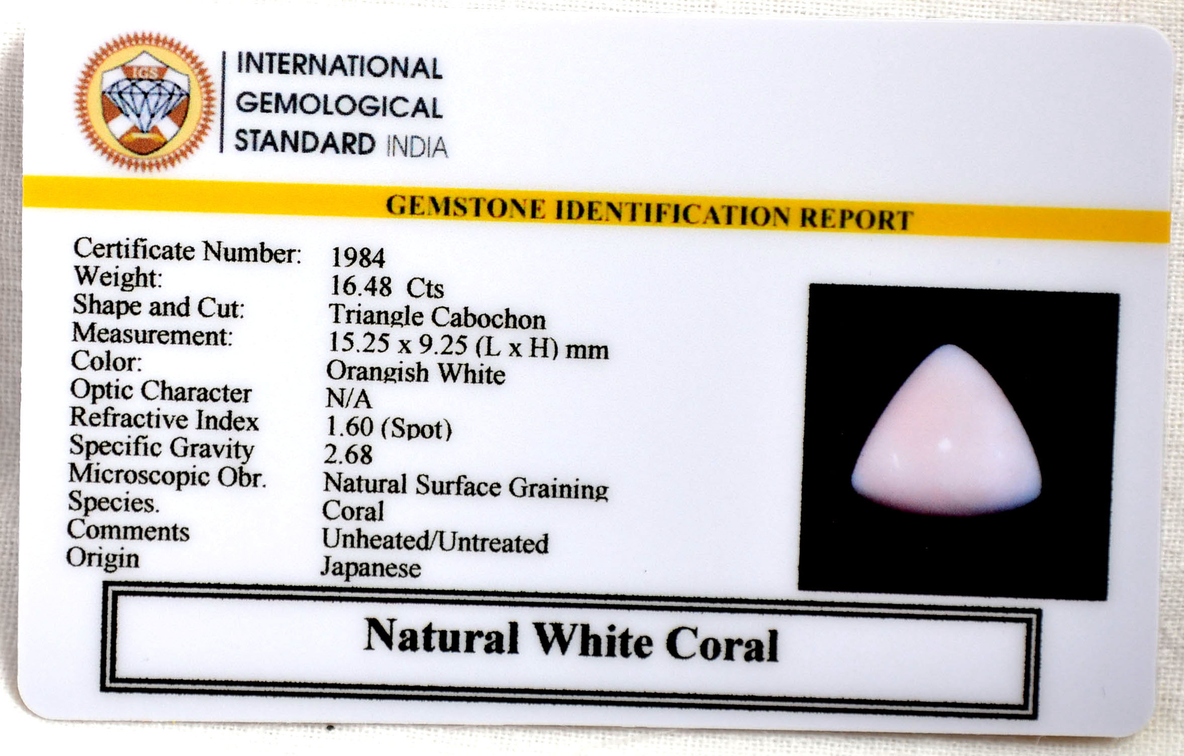 CORAL 16.48 Ct.